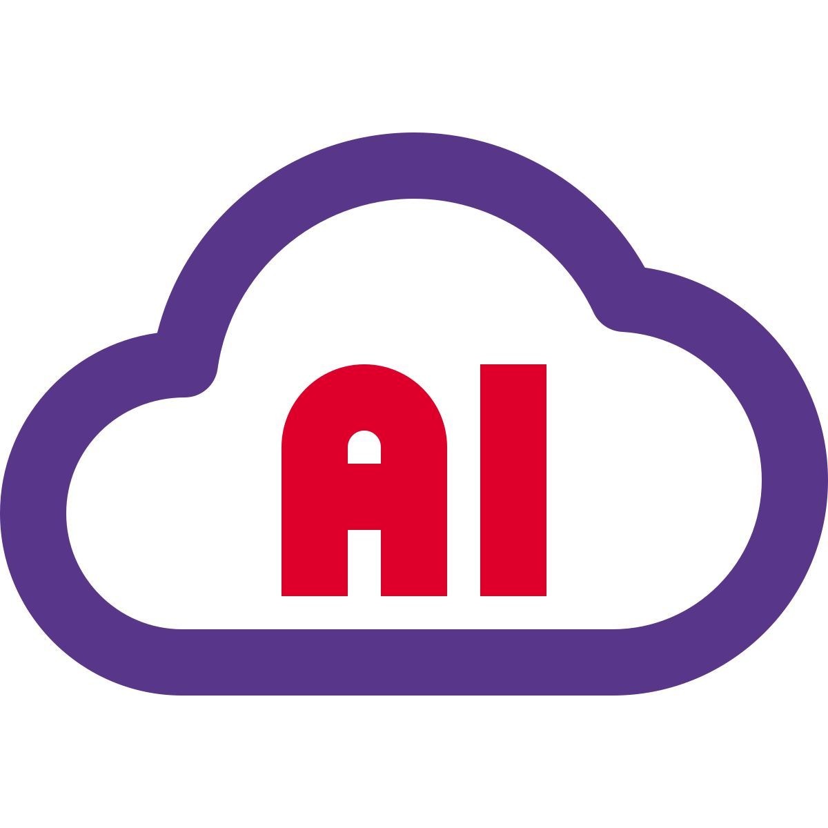 externe künstliche intelligenz technologie über dem cloud netzwerk isoliert auf einem weißen hintergrund künstliches duo tal revivo icon