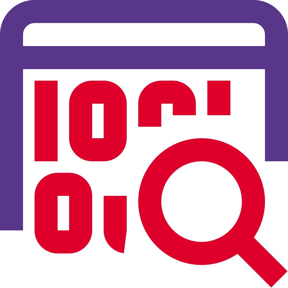 web binary search icon