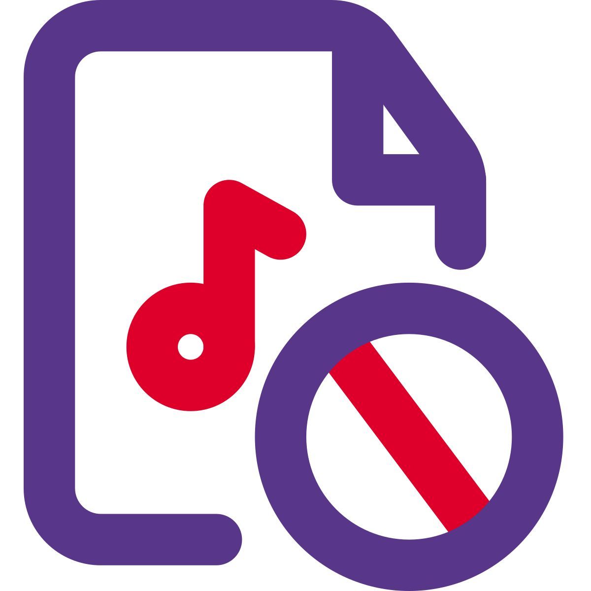 blocked music file icon