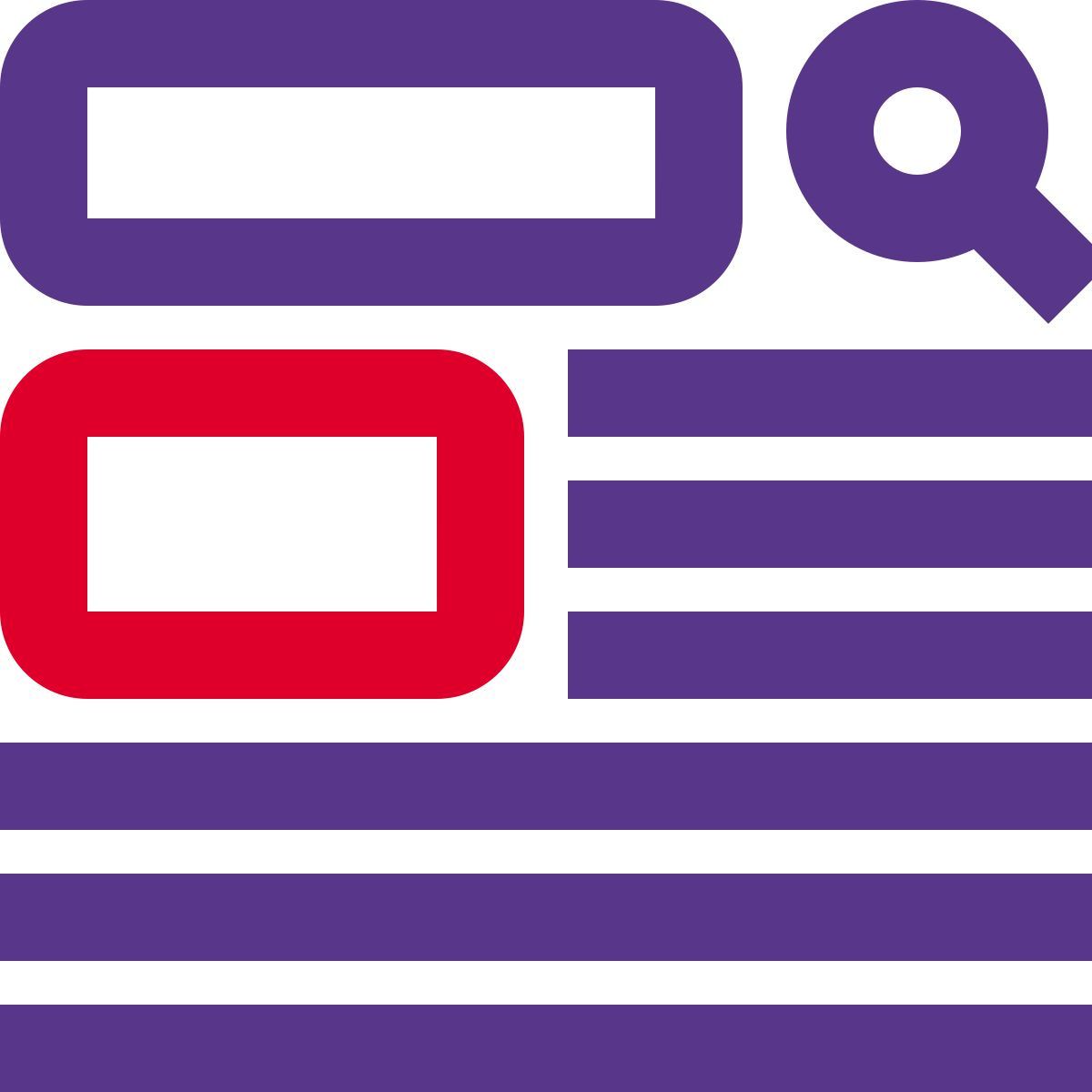 검색 결과 레이아웃 icon