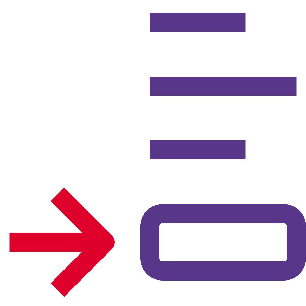bottom footer text position arrow point right direction text adjust icon