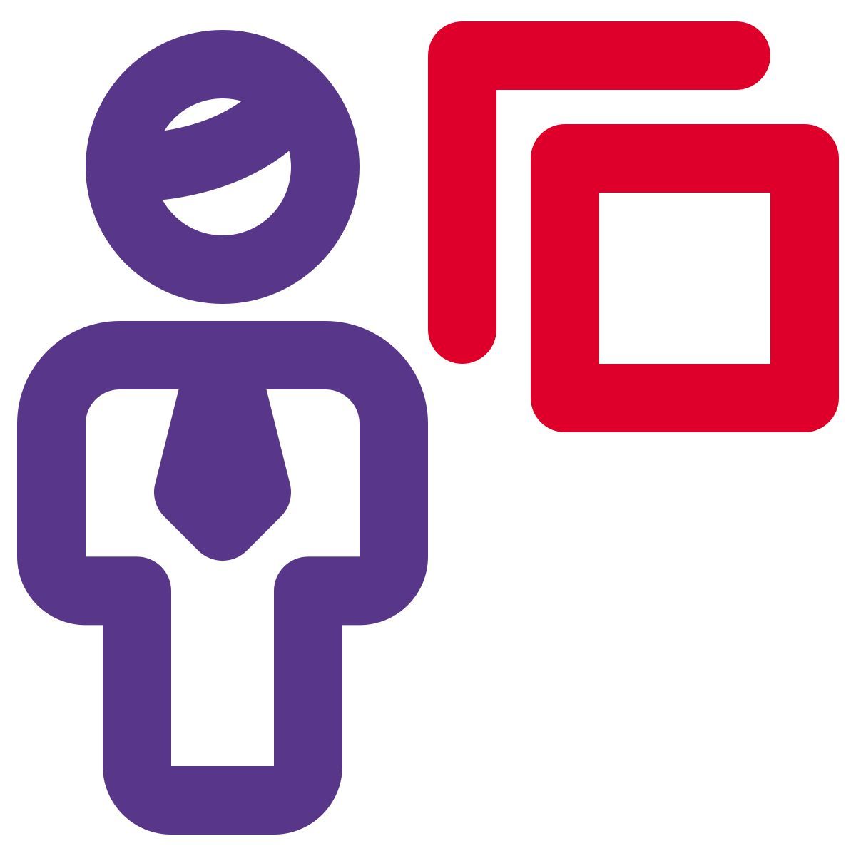 bring front word document for an businessman to adjust icon
