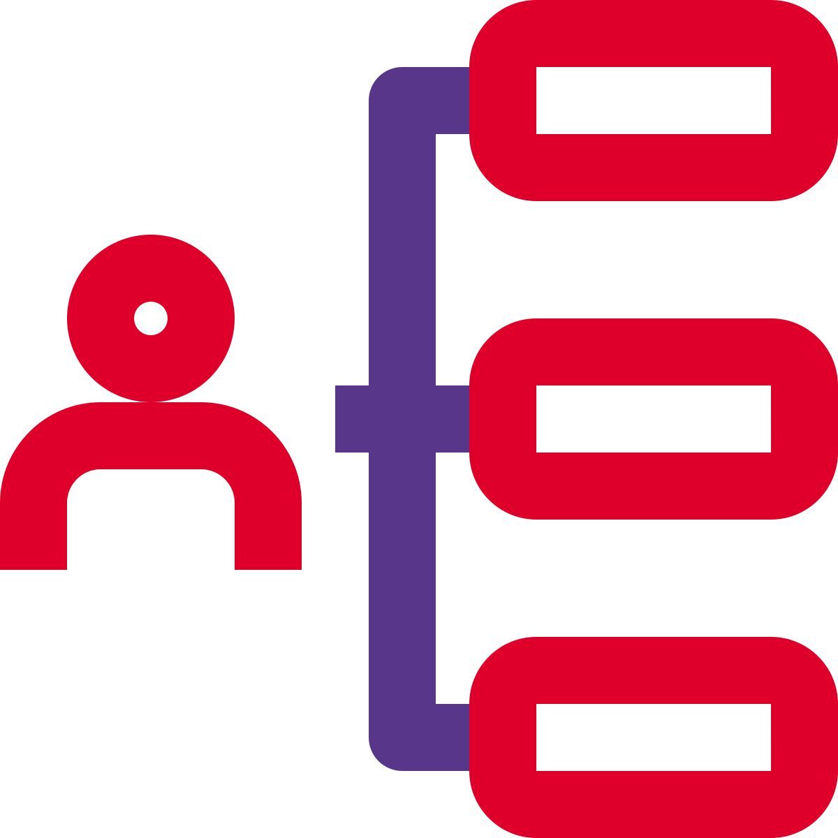 horizontal hierarchy icon