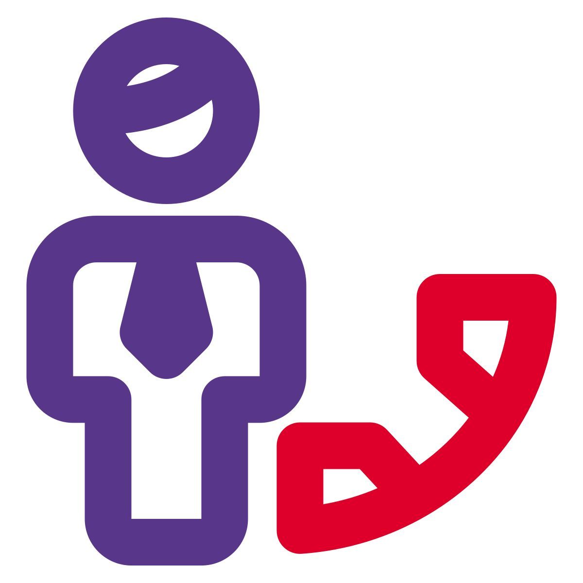 businessman with a conference call with other staff icon