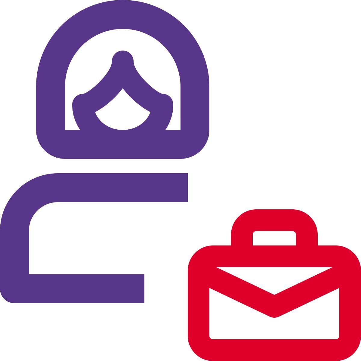 empresária externa com a pasta isolada em um fundo branco empresa duo tal revivo icon