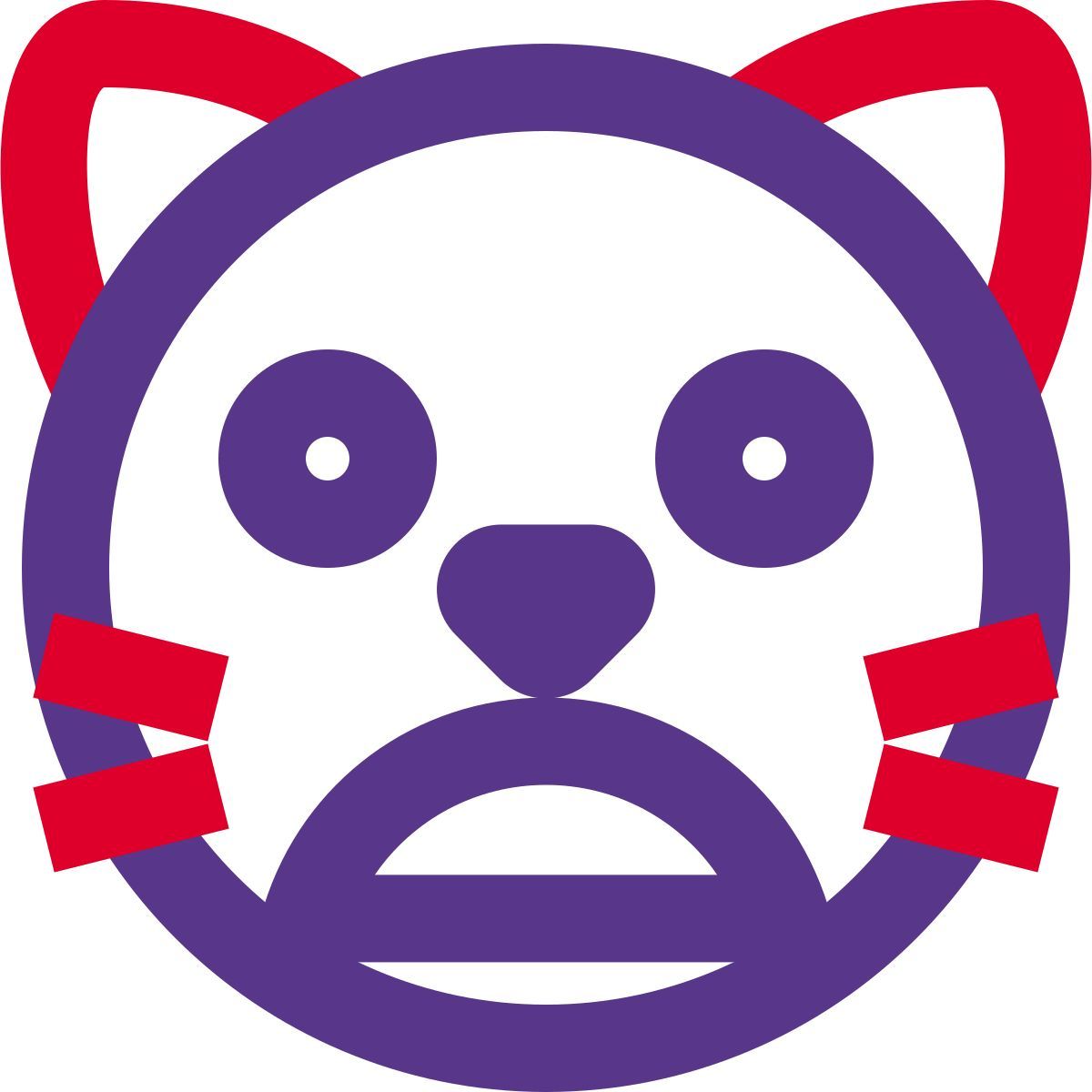 cat emoji frowning pictorial representation with mouth open icon