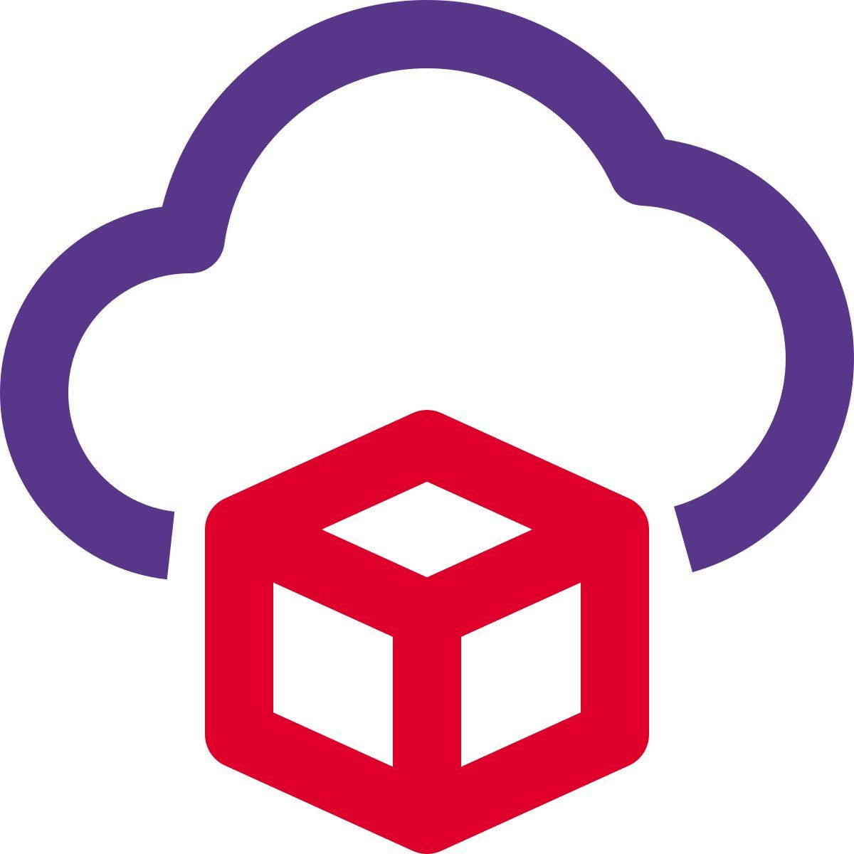blockchain cloud icon