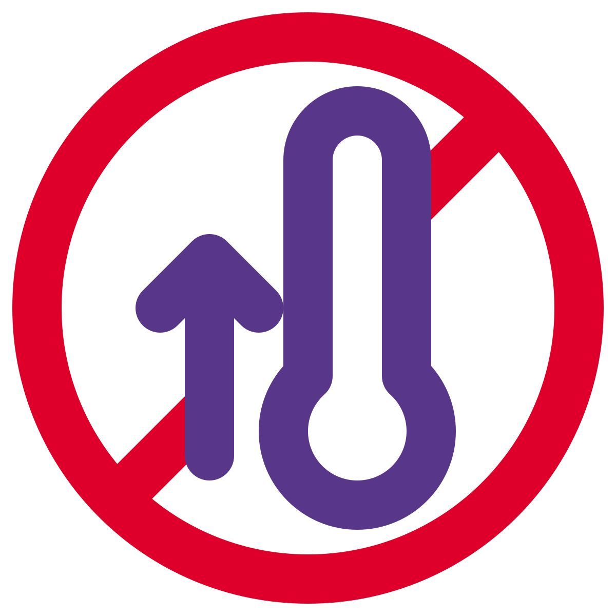 évitez les températures élevées icon