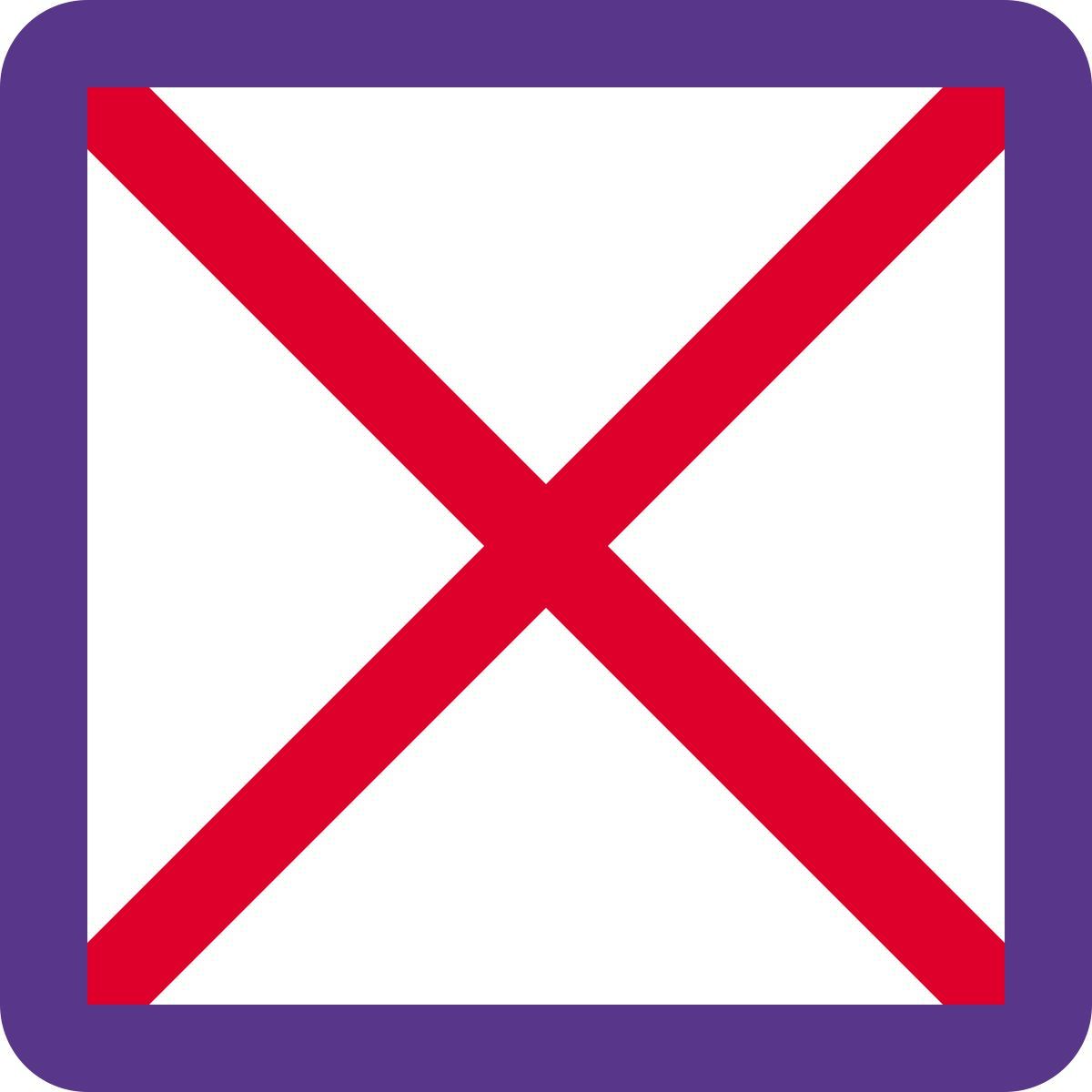 crossed square icon