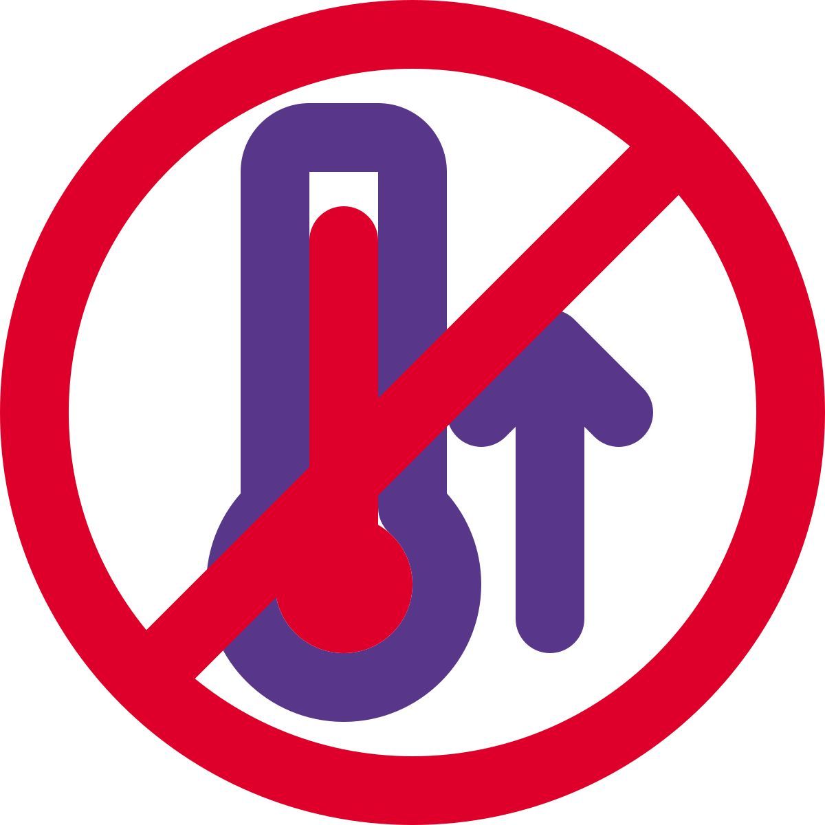 avoid extreme temperatures icon