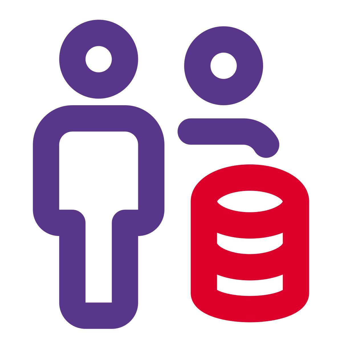 base de données de plusieurs employés pour l'analyse des données icon