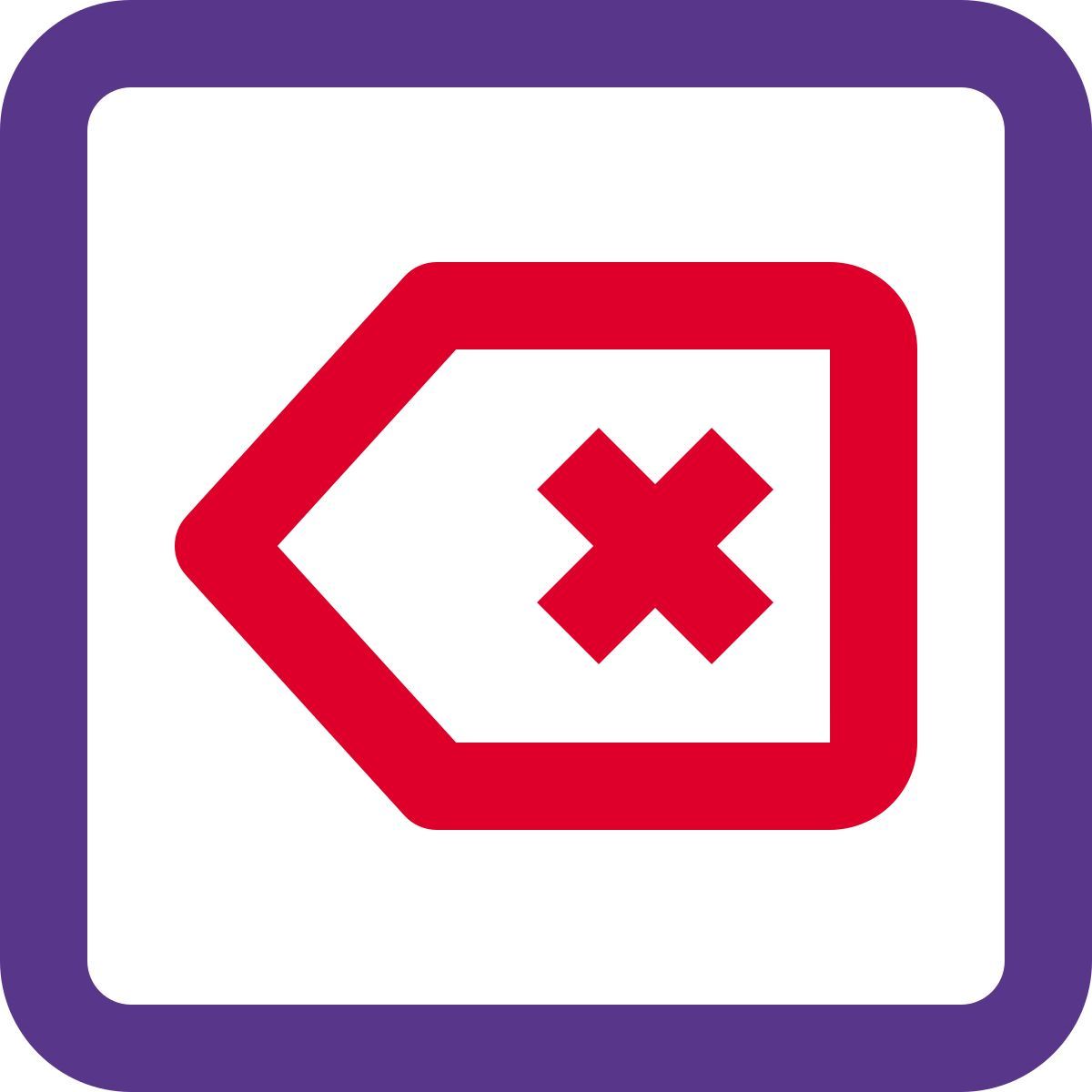 tasto backspace icon