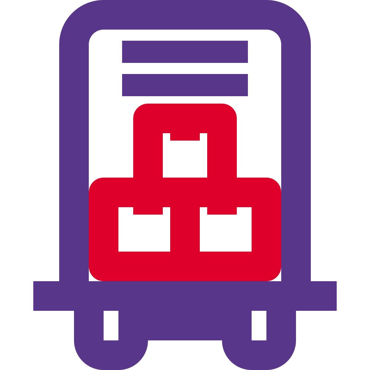 delivery truck boxes icon