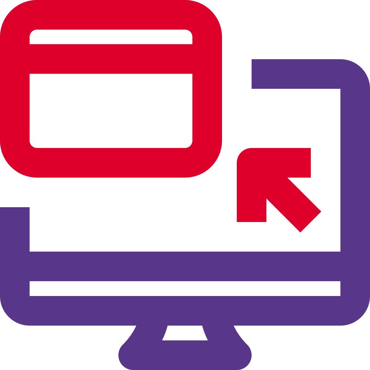 desktop class version of web browser on a computer icon