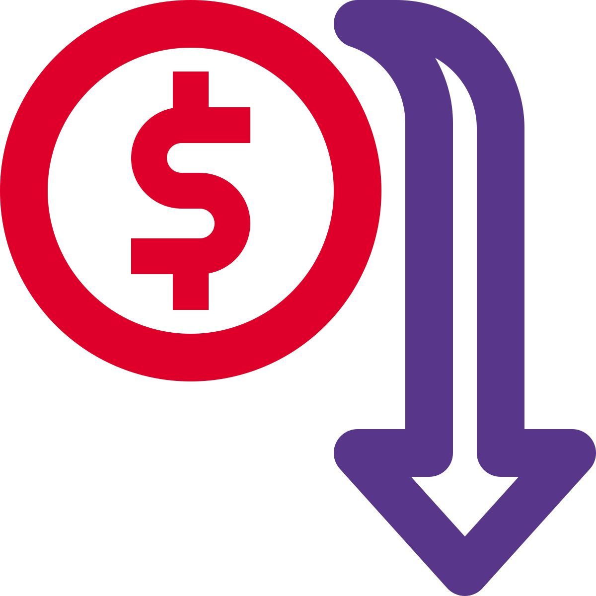 pérdida financiera icon