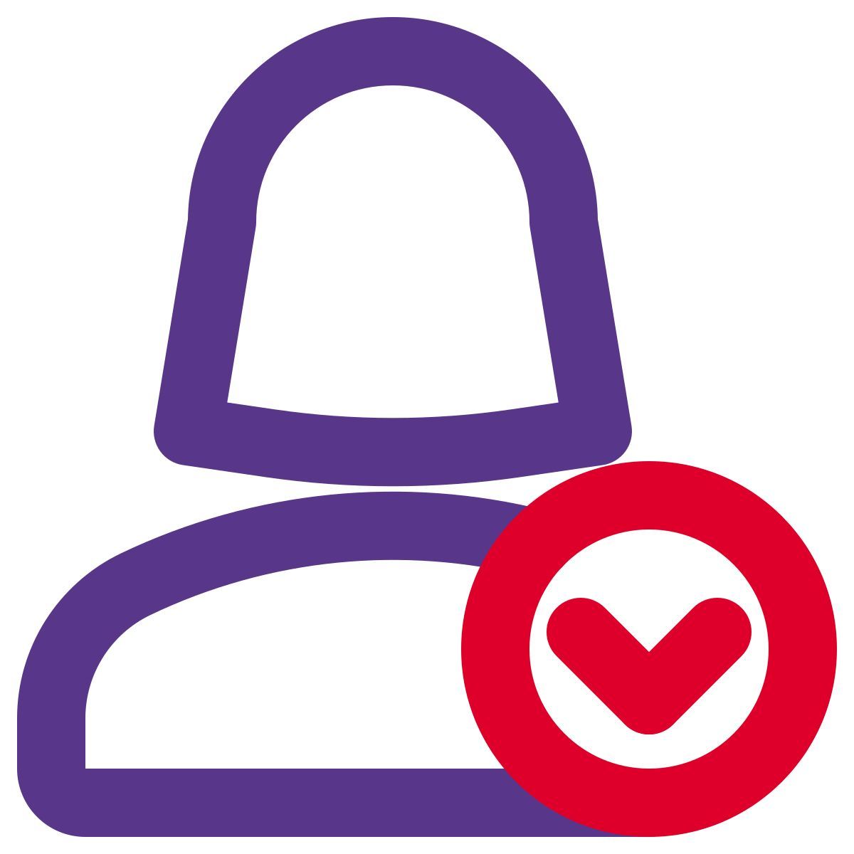 Downward direction arrow for backward direction indication icon