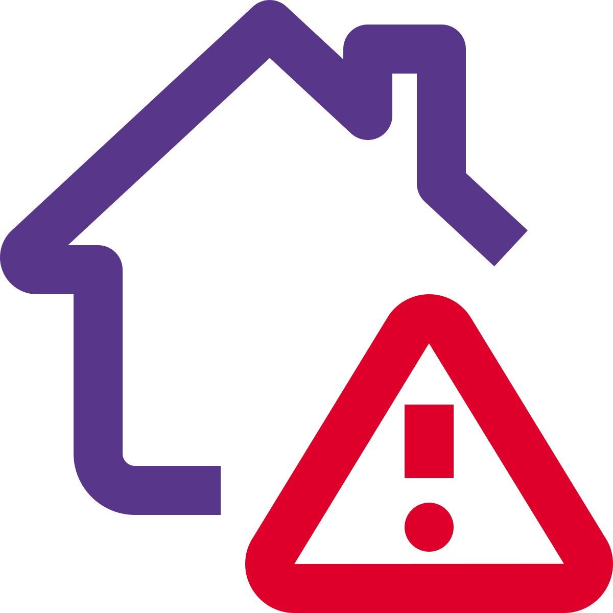externer fehler verbinden das smart home mit ausrufezeichen house duo tal revivo icon