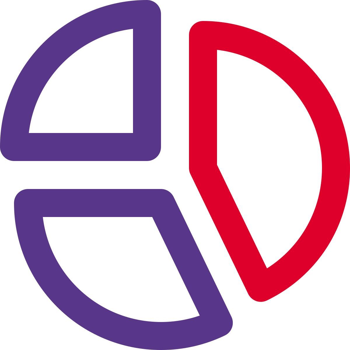 pie chart sections icon