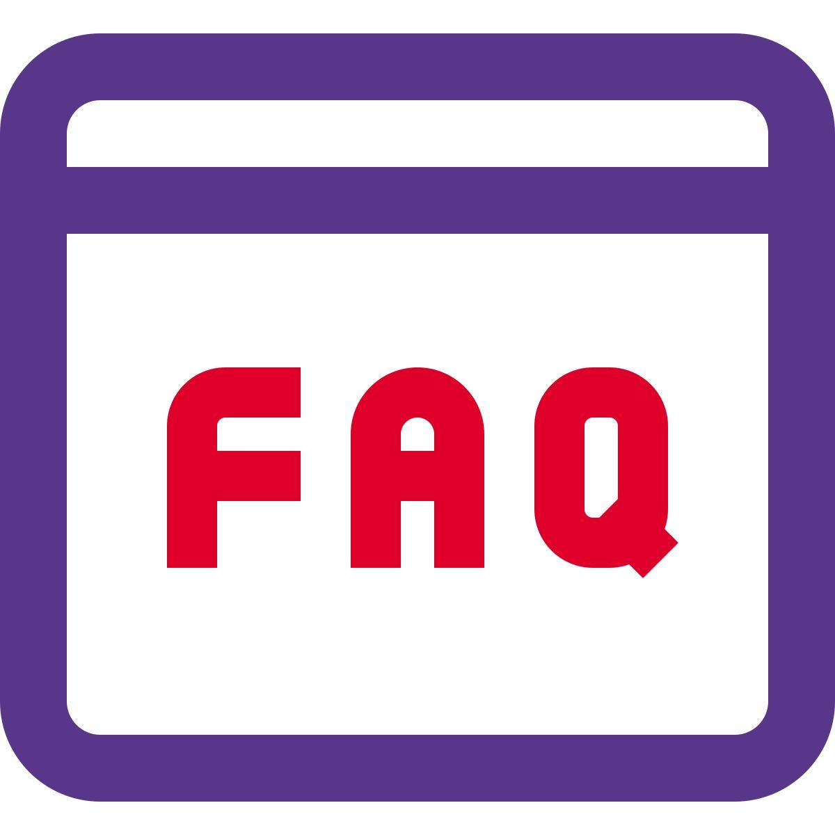página de perguntas frequentes icon