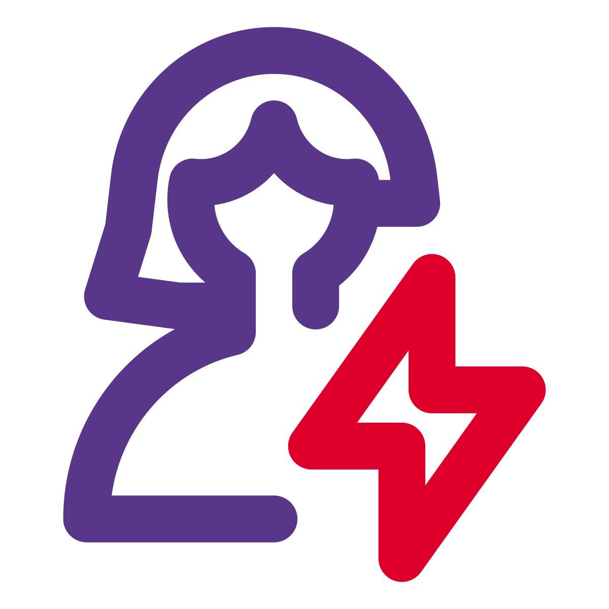 flash logotype used for profile pictures as a indication of energized icon