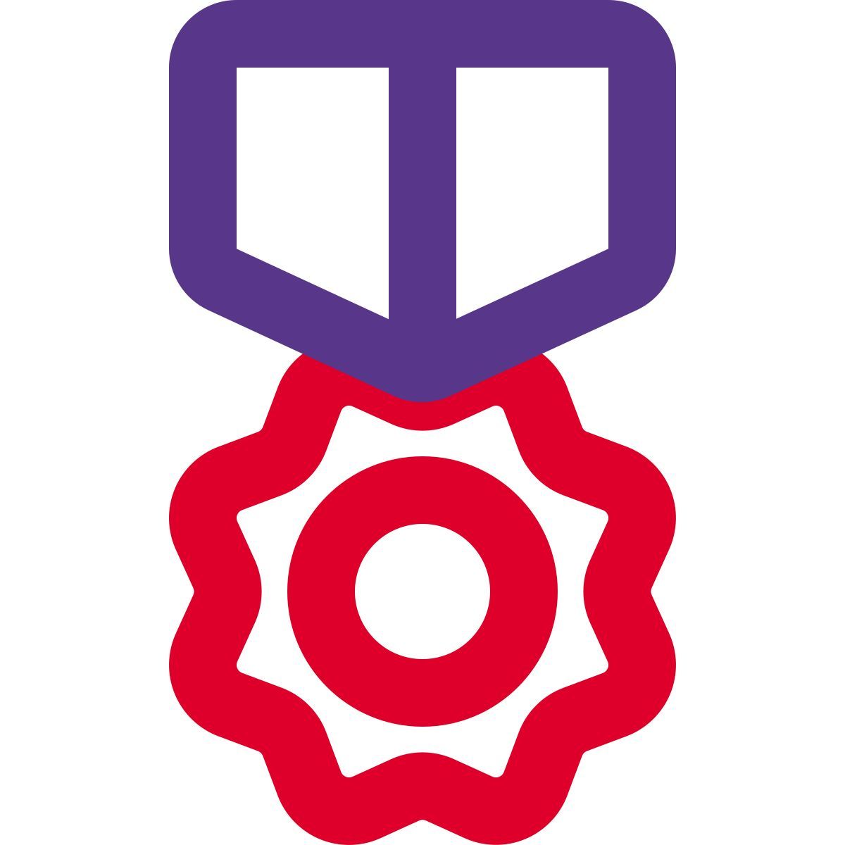 flower shaped medal icon