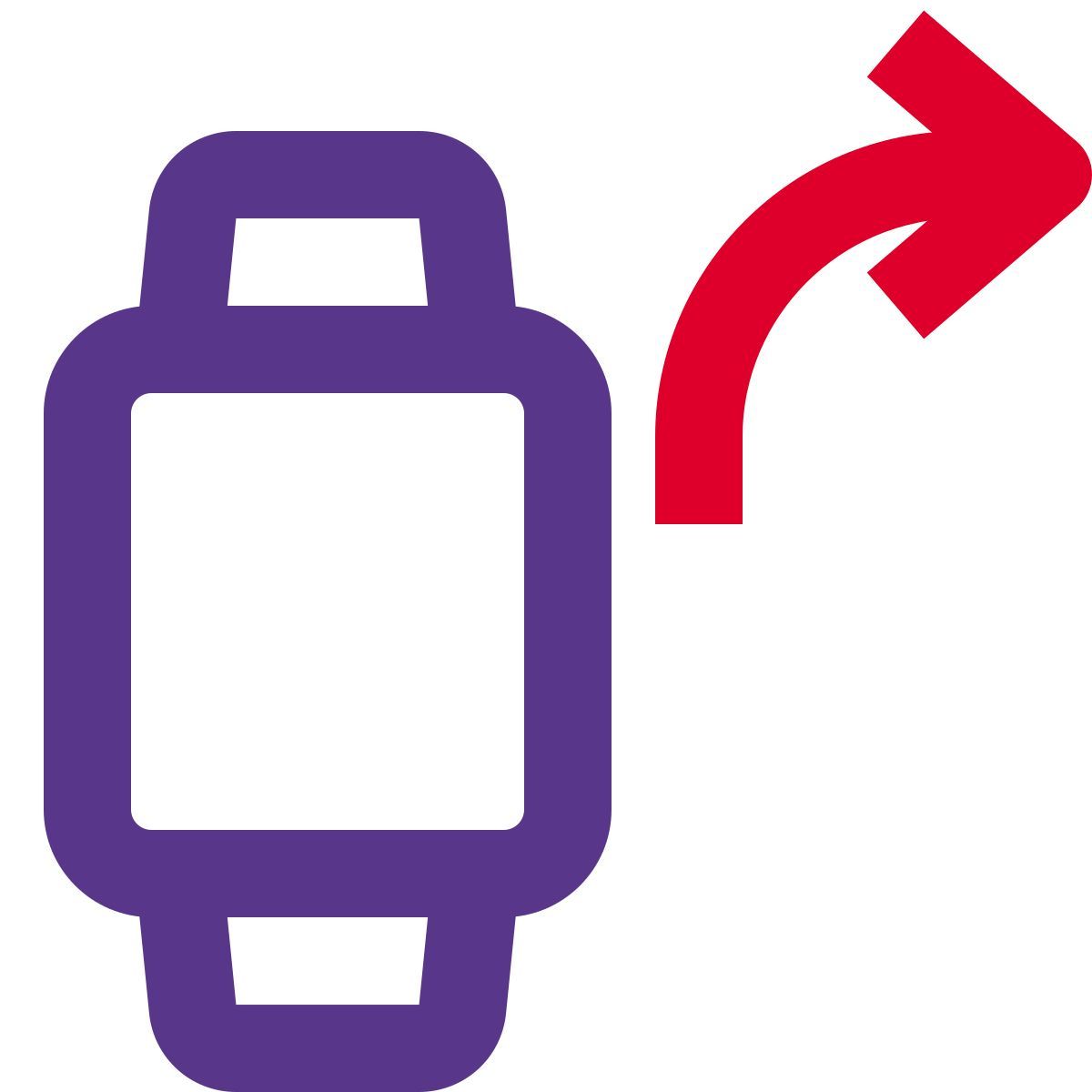 forward from smartwatch icon