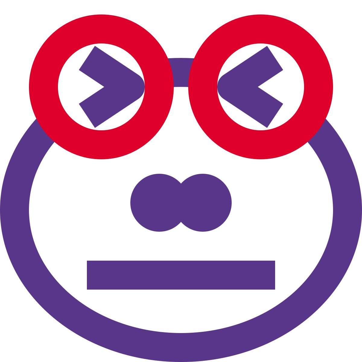 frog confounded pictorial representation with eyes closed emoticon icon