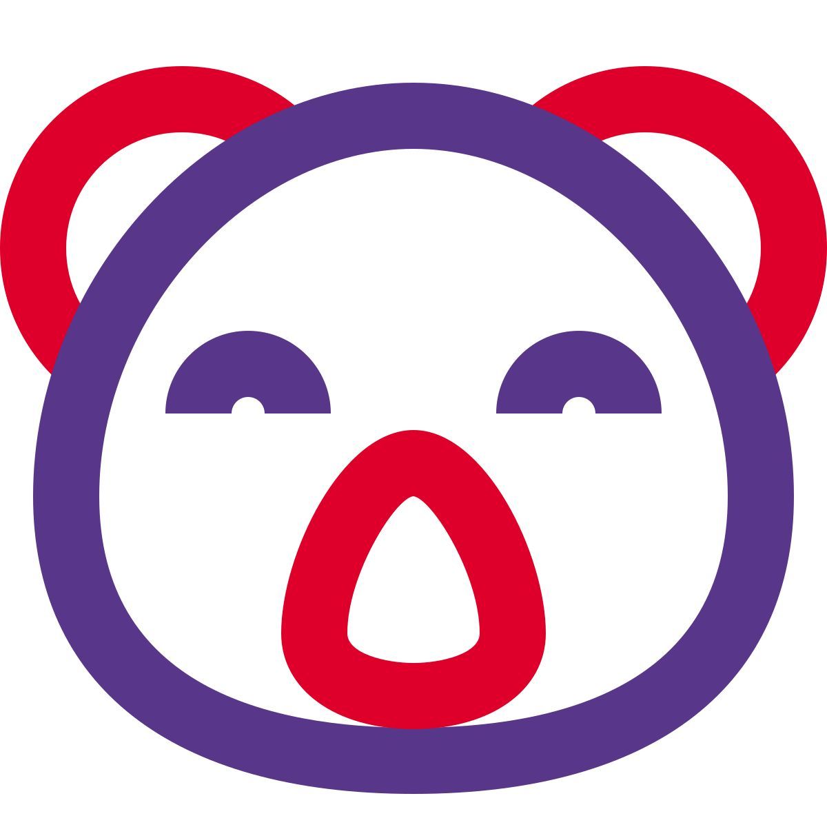 目を閉じて幸せそうに笑っているコアラの顔の絵文字 icon