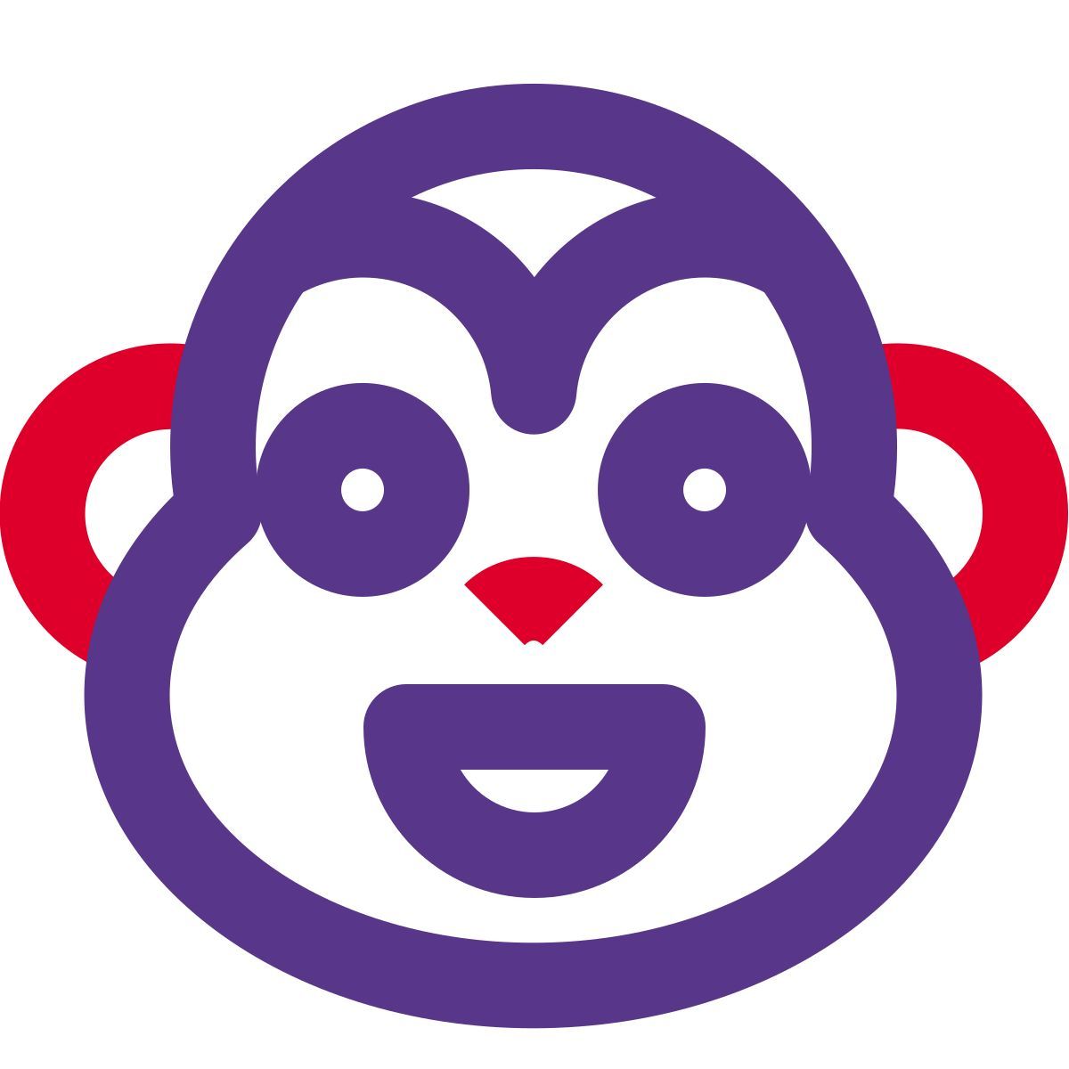 happy smiling monkey face emoji for instant messenger icon