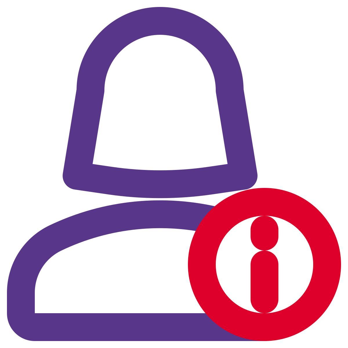 information of an online female user i button placement icon