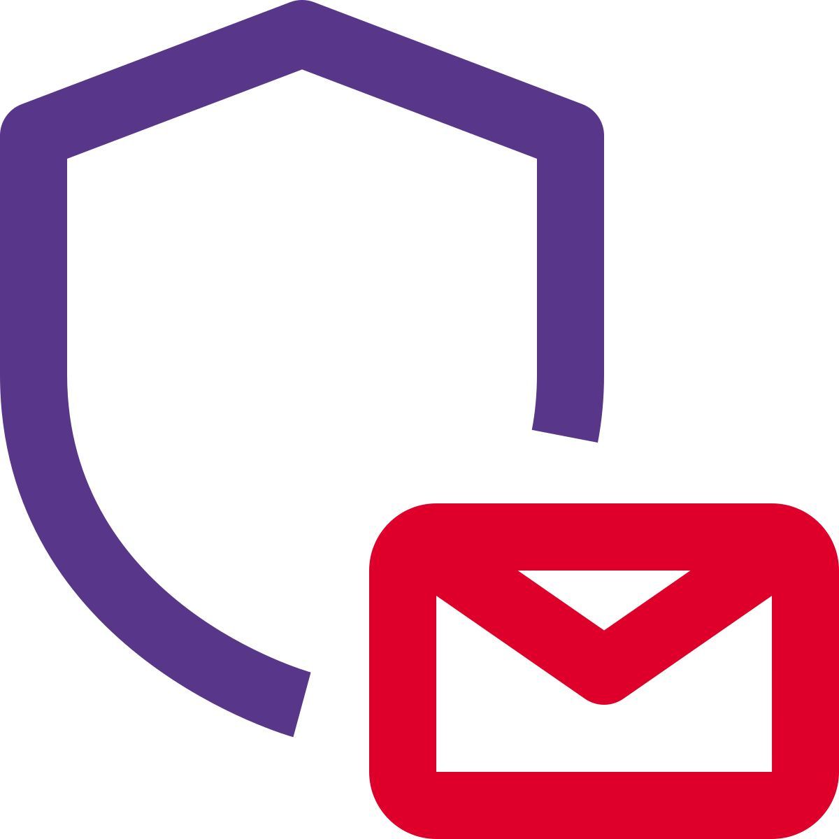 sicurezza della posta elettronica icon