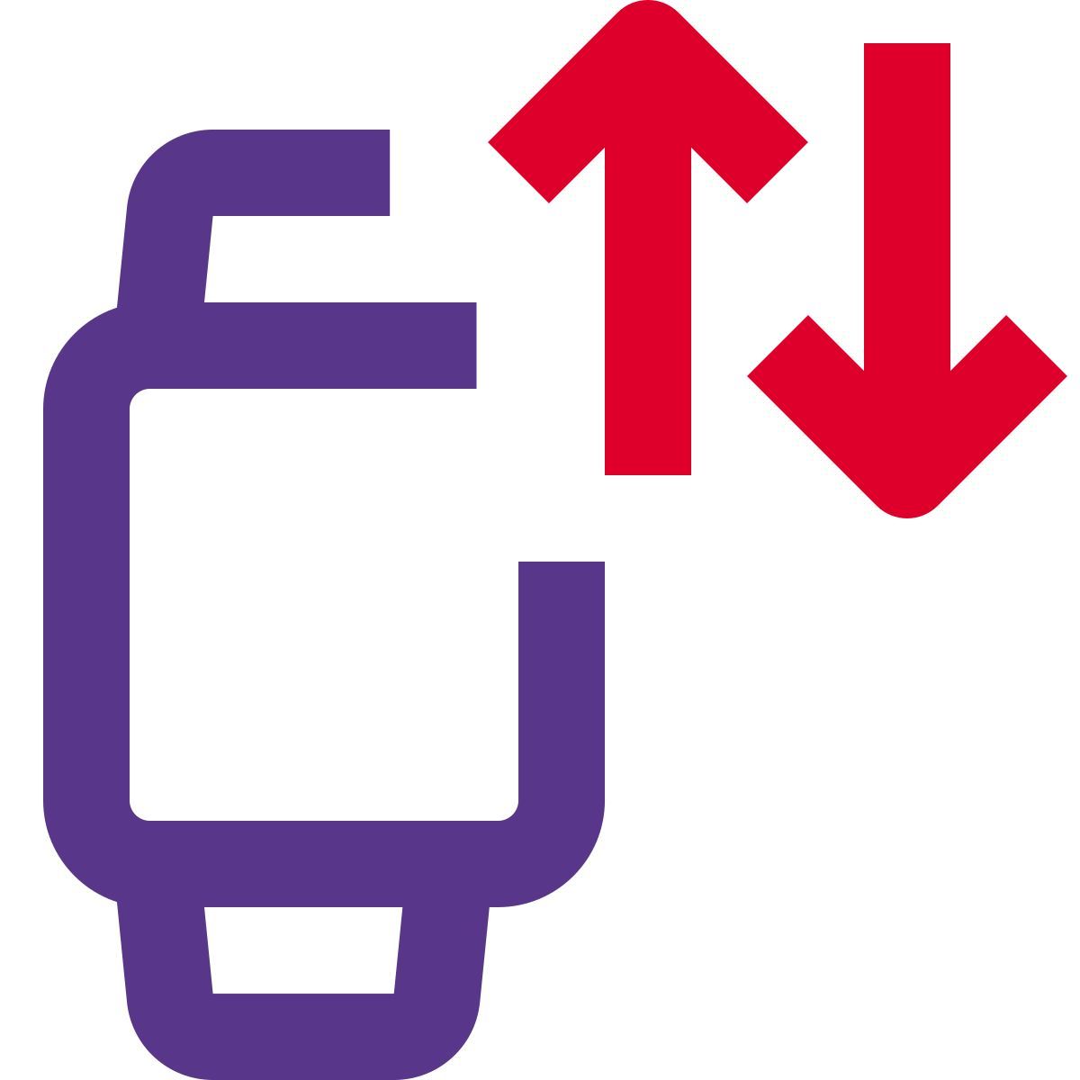 smartwatch data exchange icon