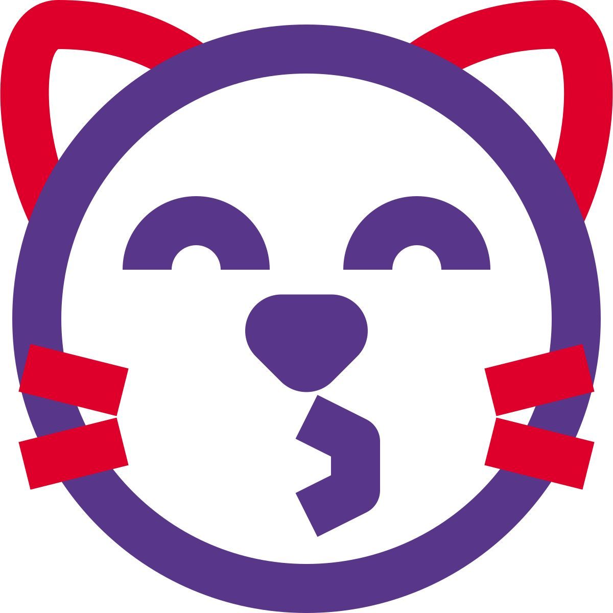 kissing kitty facial expression emoji shared on internet icon