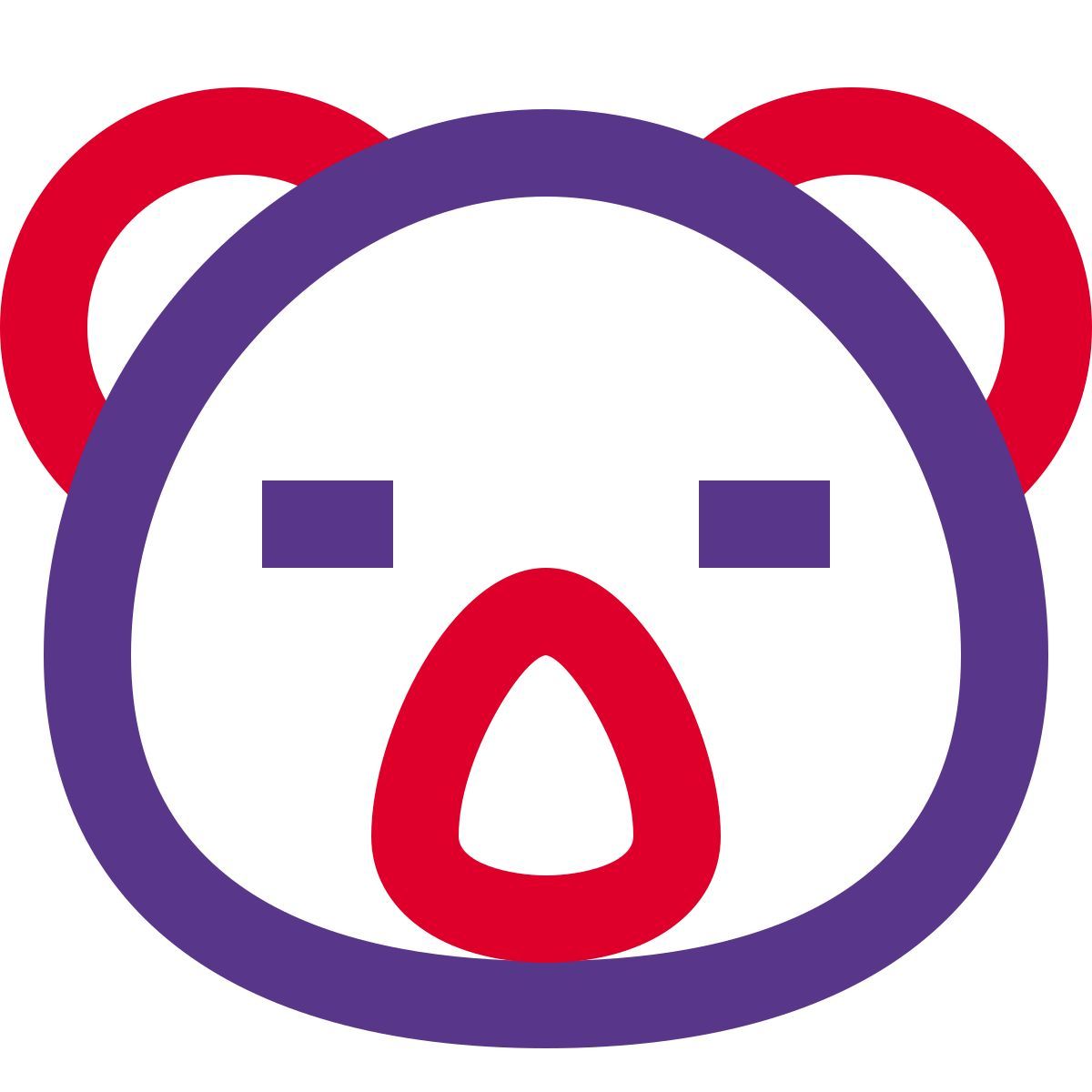 koala with big eyes emoticon shared on social media icon