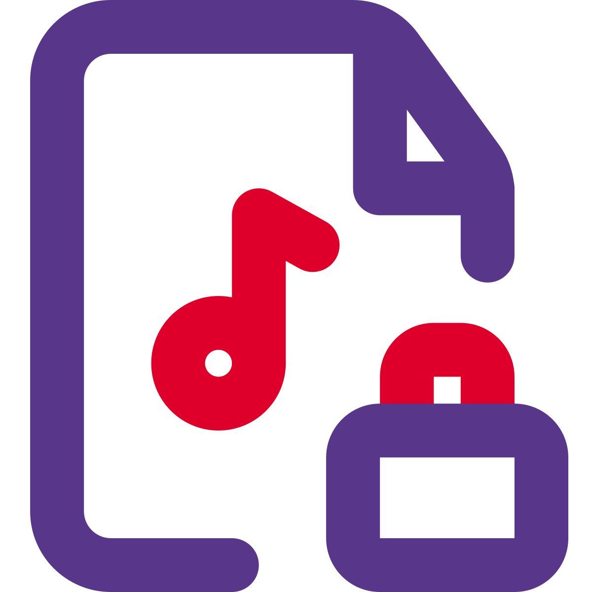 archivo de música bloqueado icon