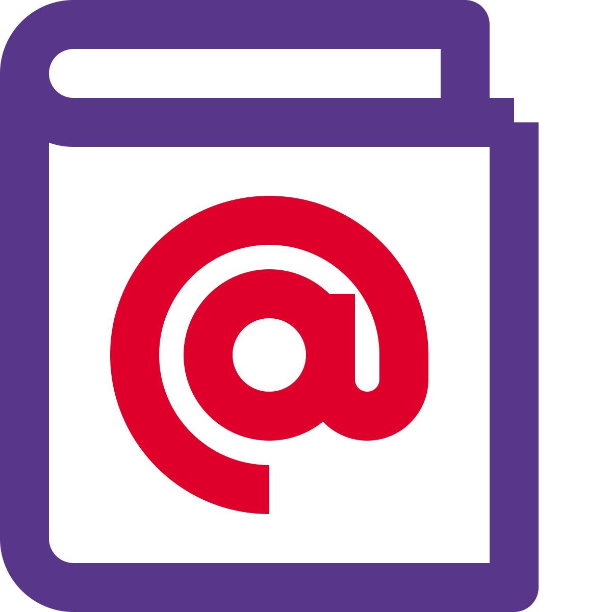 email contact book icon