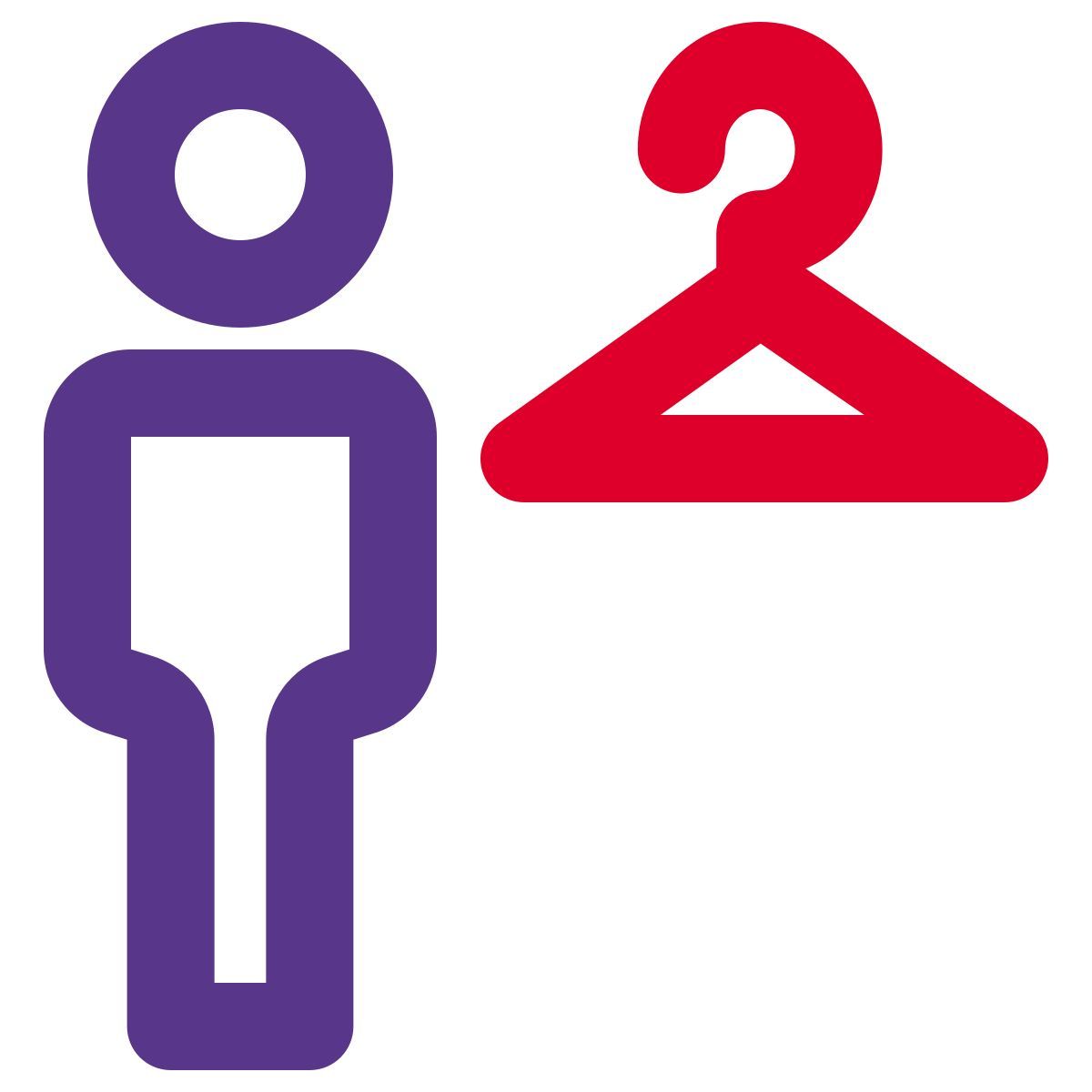 men's fitting room icon