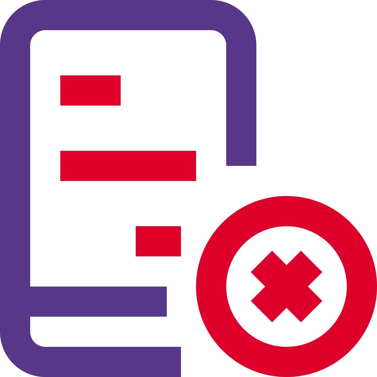 eliminar contenido móvil icon