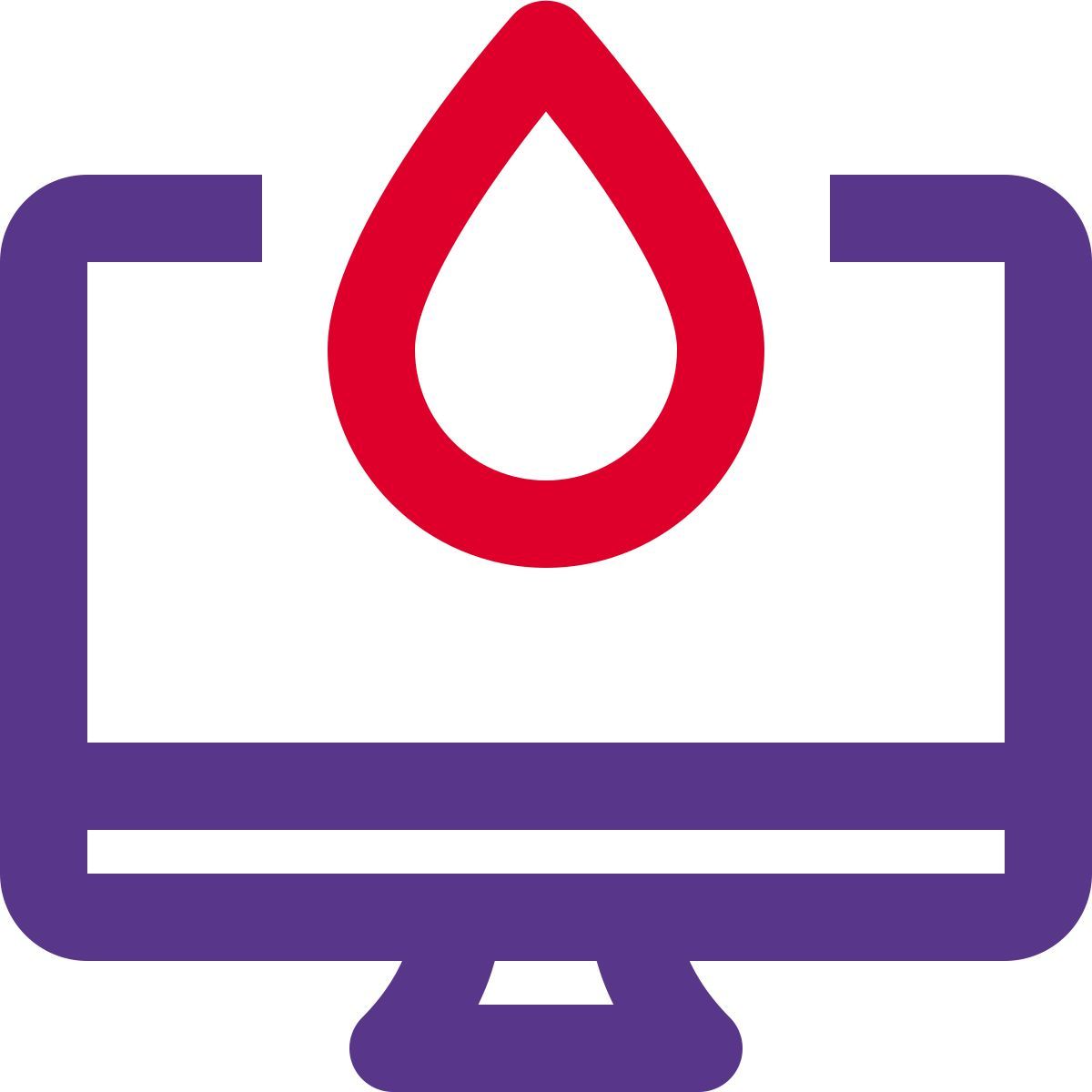 computer blood test icon