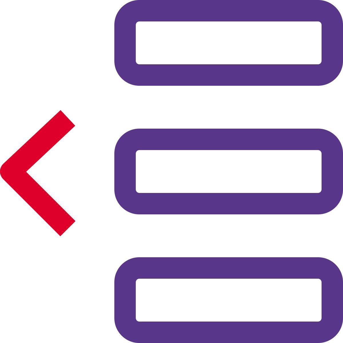 move document list object left direction margin line icon