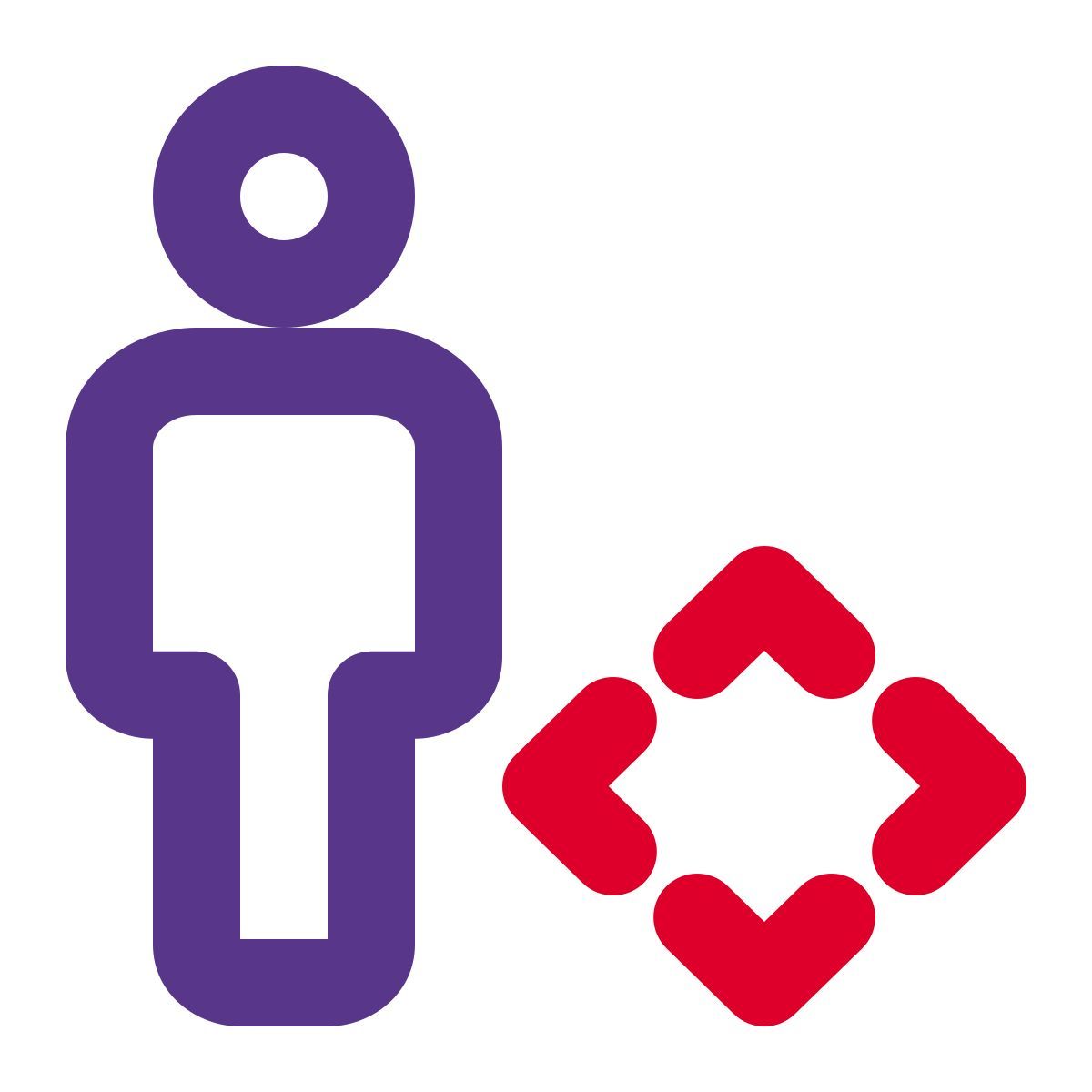 moving in all direction on company operation portal icon