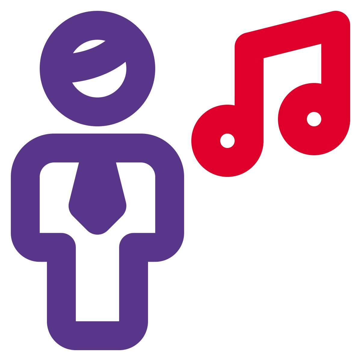 music shared on a web messenger by group of businessman icon