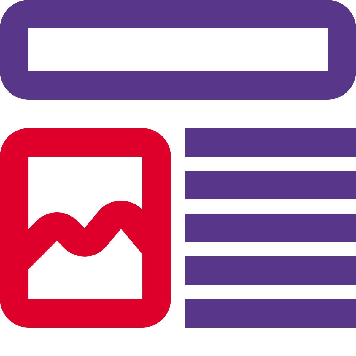 article de presse avec image icon