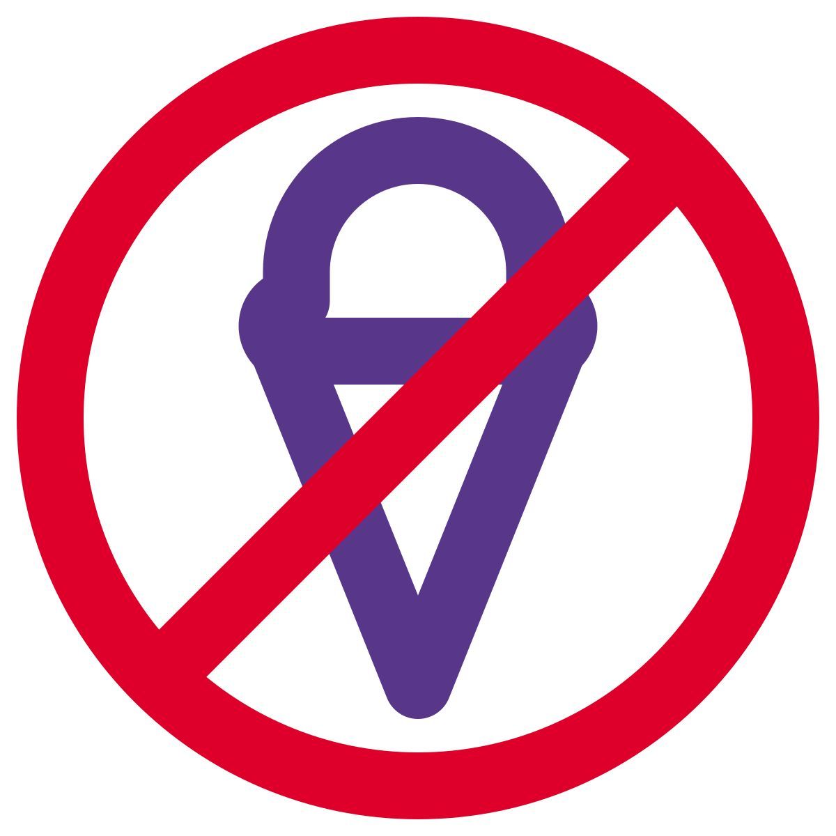 no ice cream icon