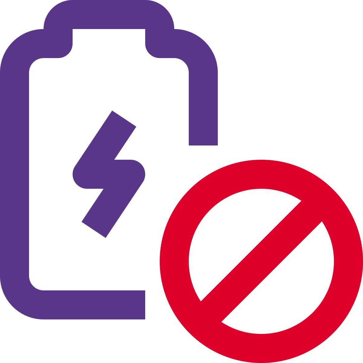 keine batterie icon
