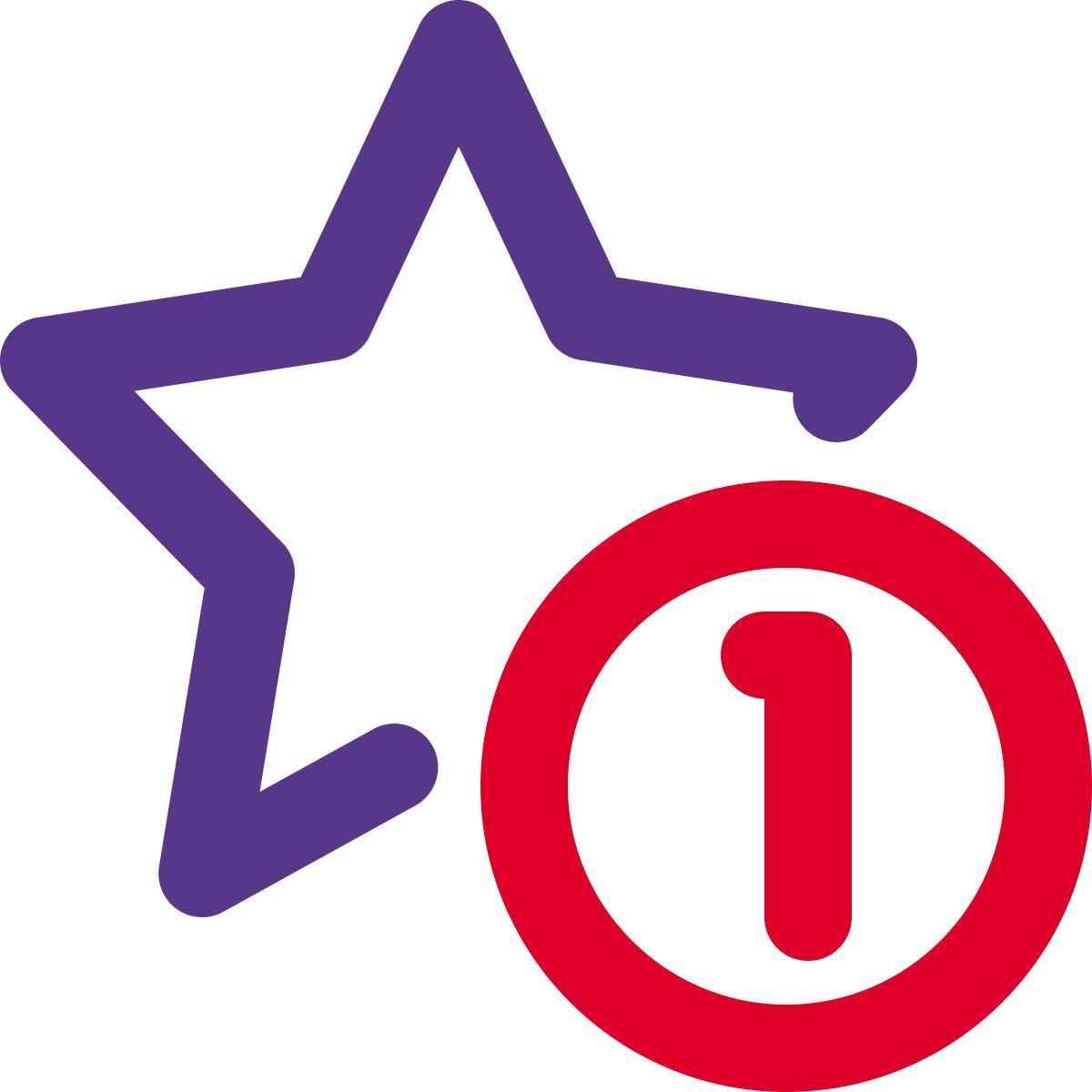 one star rating icon