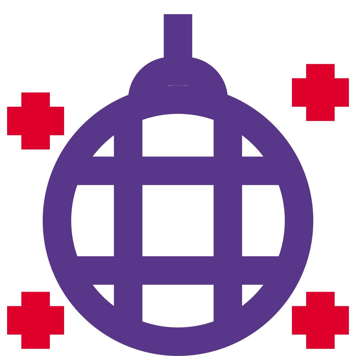 party disco ball with striking visual lights icon