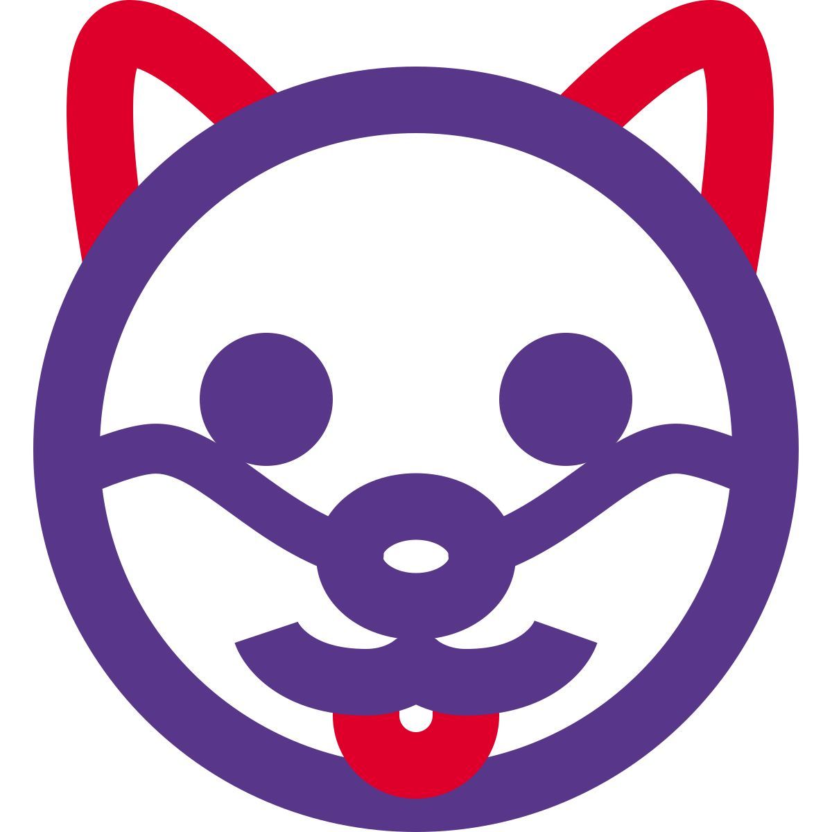 pictorial representation of smiling dog shared on internet icon