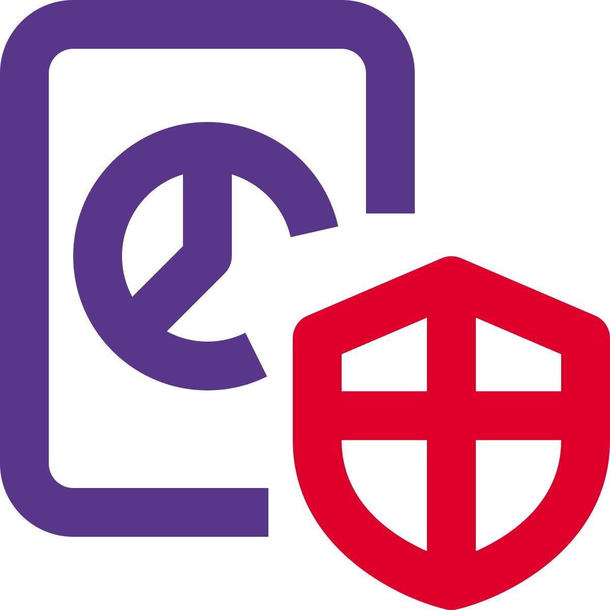 gráfico circular seguro icon
