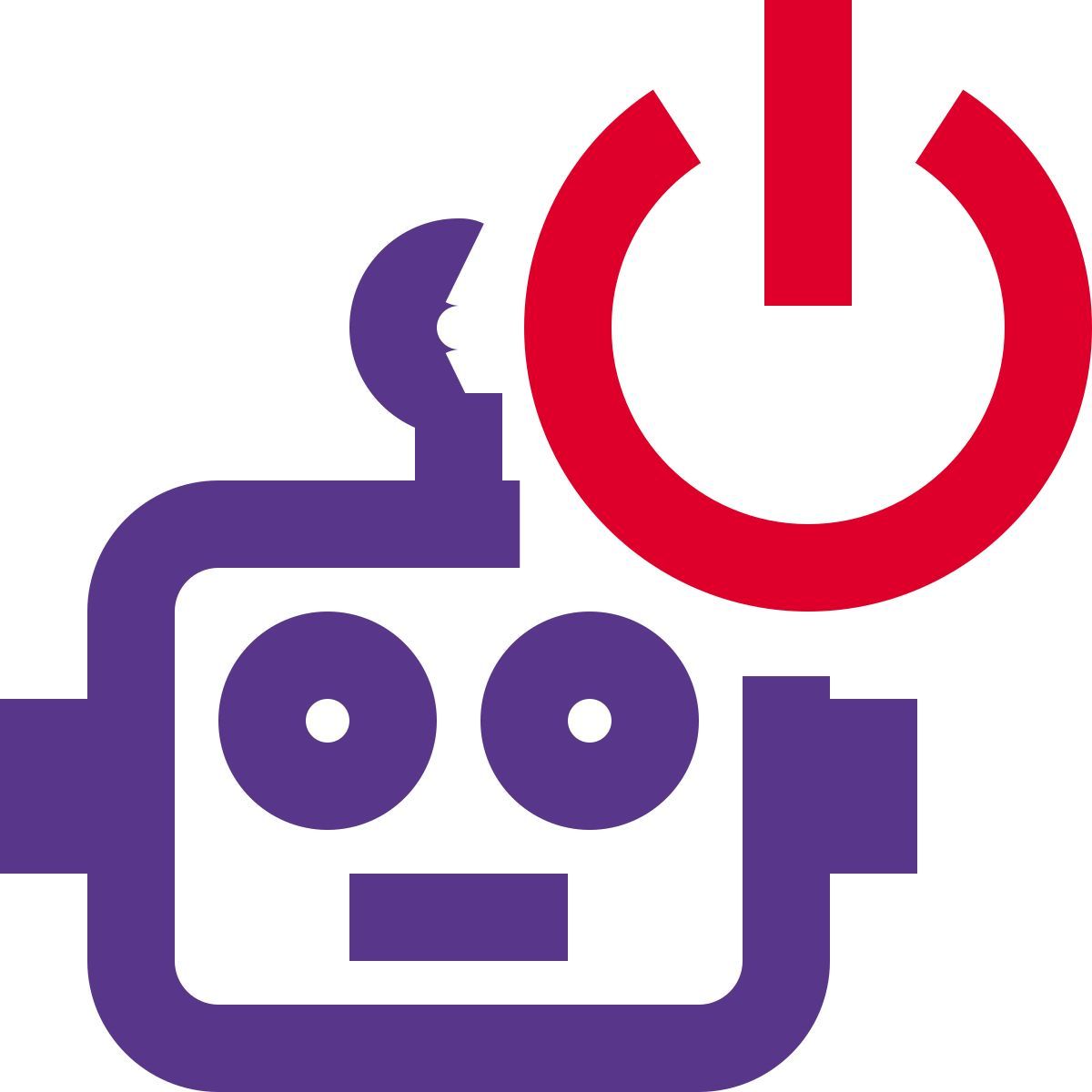 bouton d'alimentation du robot icon